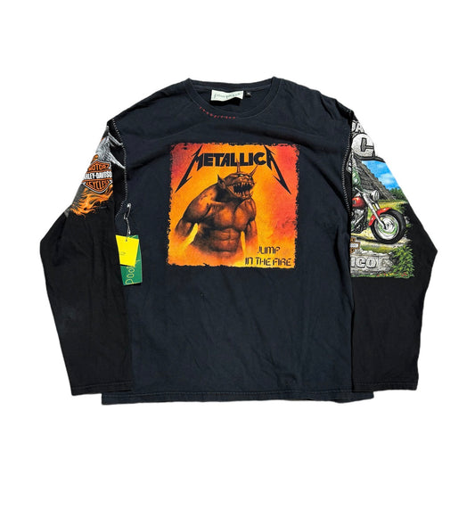 Poor Parker Metallica Harley Davidson Long Sleeve Black