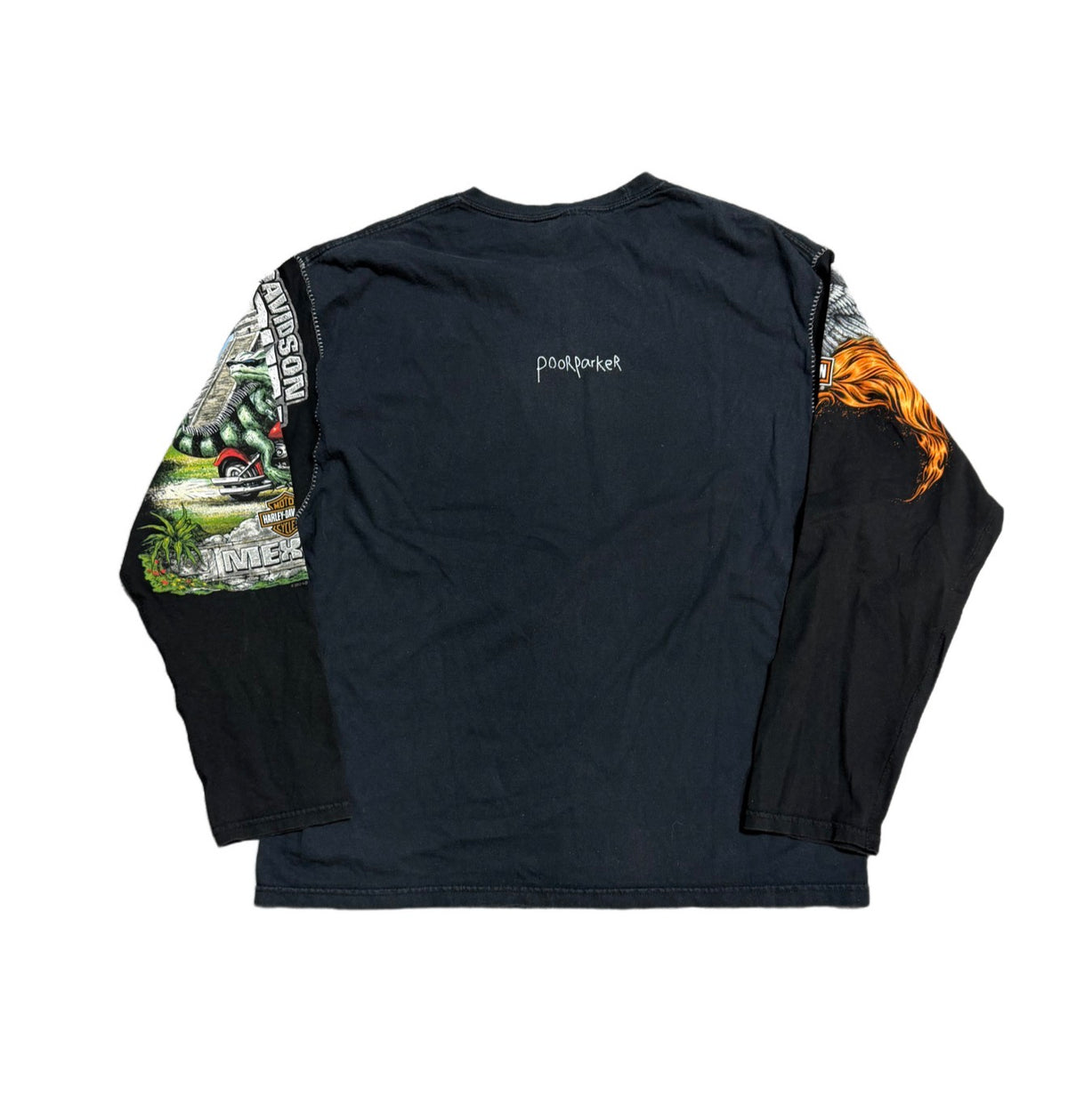 Poor Parker Metallica Harley Davidson Long Sleeve Black