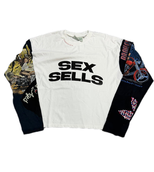 Poor Parker Sex Sells Broken Boot Hill Long Sleeve White/Black