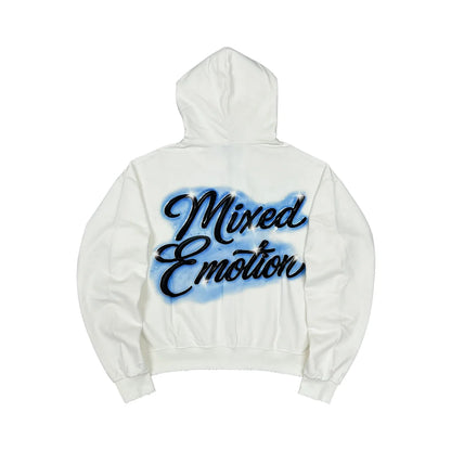Mixed Emotion Cupids Arrow Zip-Up White