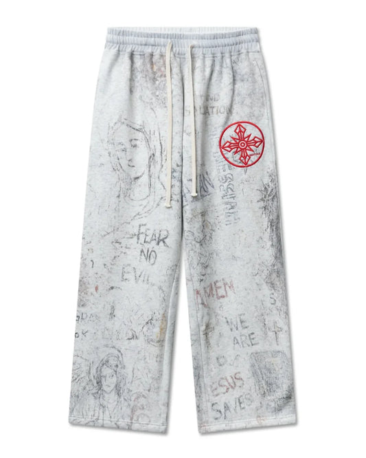 Righteous Fear No Evil Sweatpants Grey