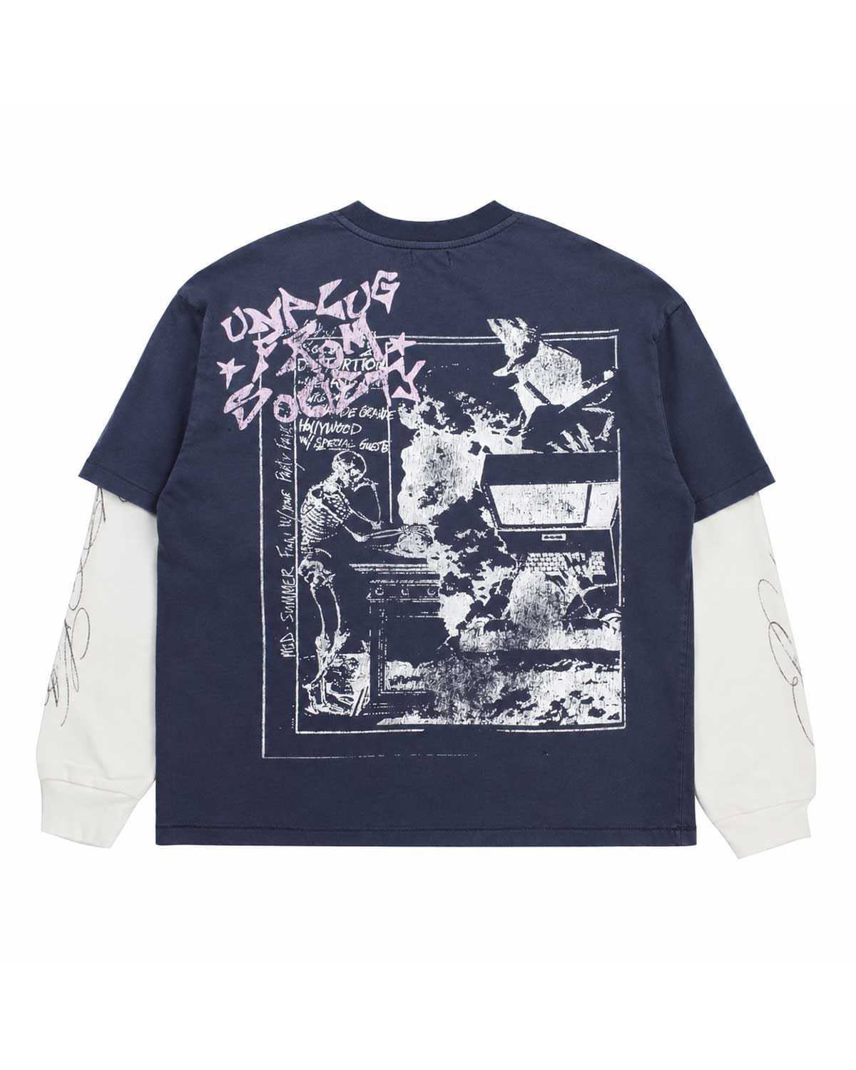 Boredom Kills French Long Sleeve Navy