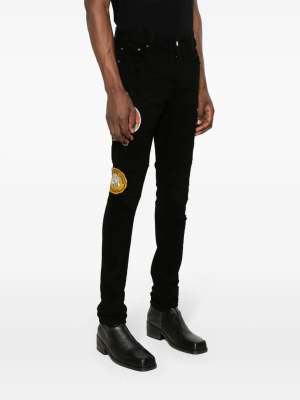 Amiri Jeans Travel Patch Repair Black