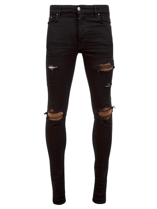 Amiri Jeans MX1 Ultra Suede Brown Patch