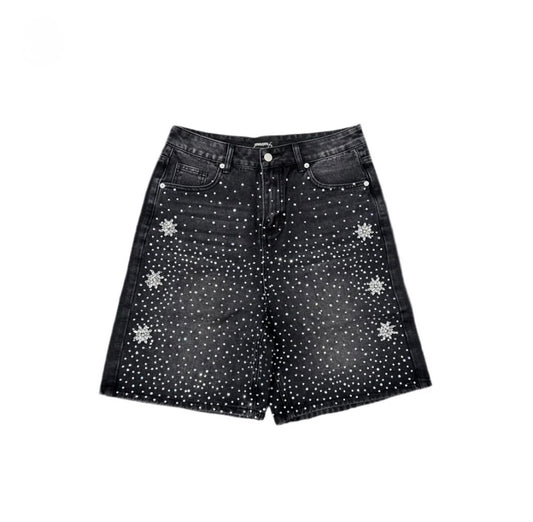 Fraternal Astro Jean Shorts Washed Black