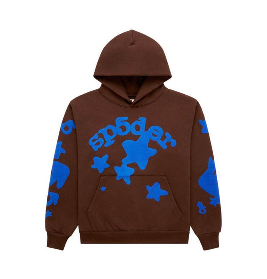 Sp5der Beluga Hoodie Brown/Blue