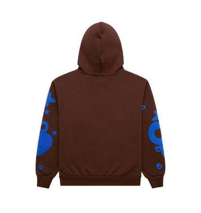 Sp5der Beluga Hoodie Brown/Blue