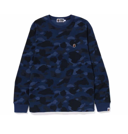 Bape Color Camo Long Sleeve Thermal Navy