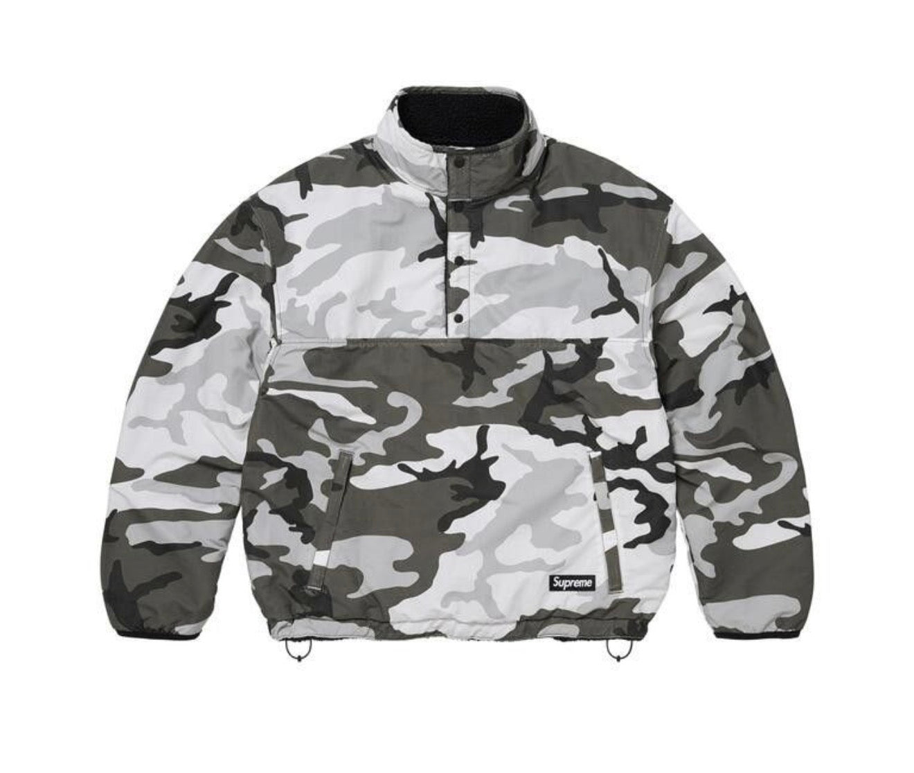 Supreme Polartec Shearling Pullover Black/Camo