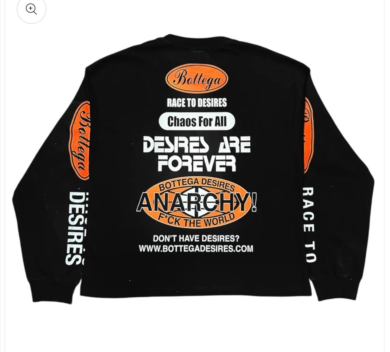 Bottega Desires Race To Desires Long Sleeve Black