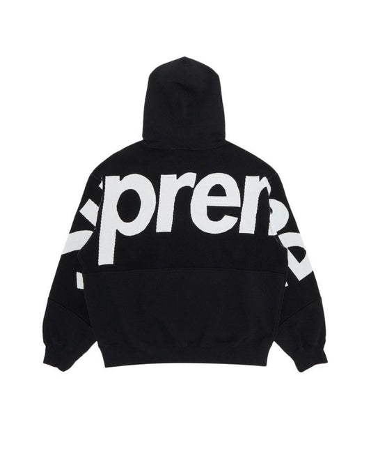 Supreme Big Logo Jacquard Hoodie Black