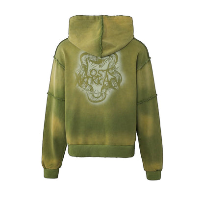 Lost Intricacy Rhinestone Zip-Up Green