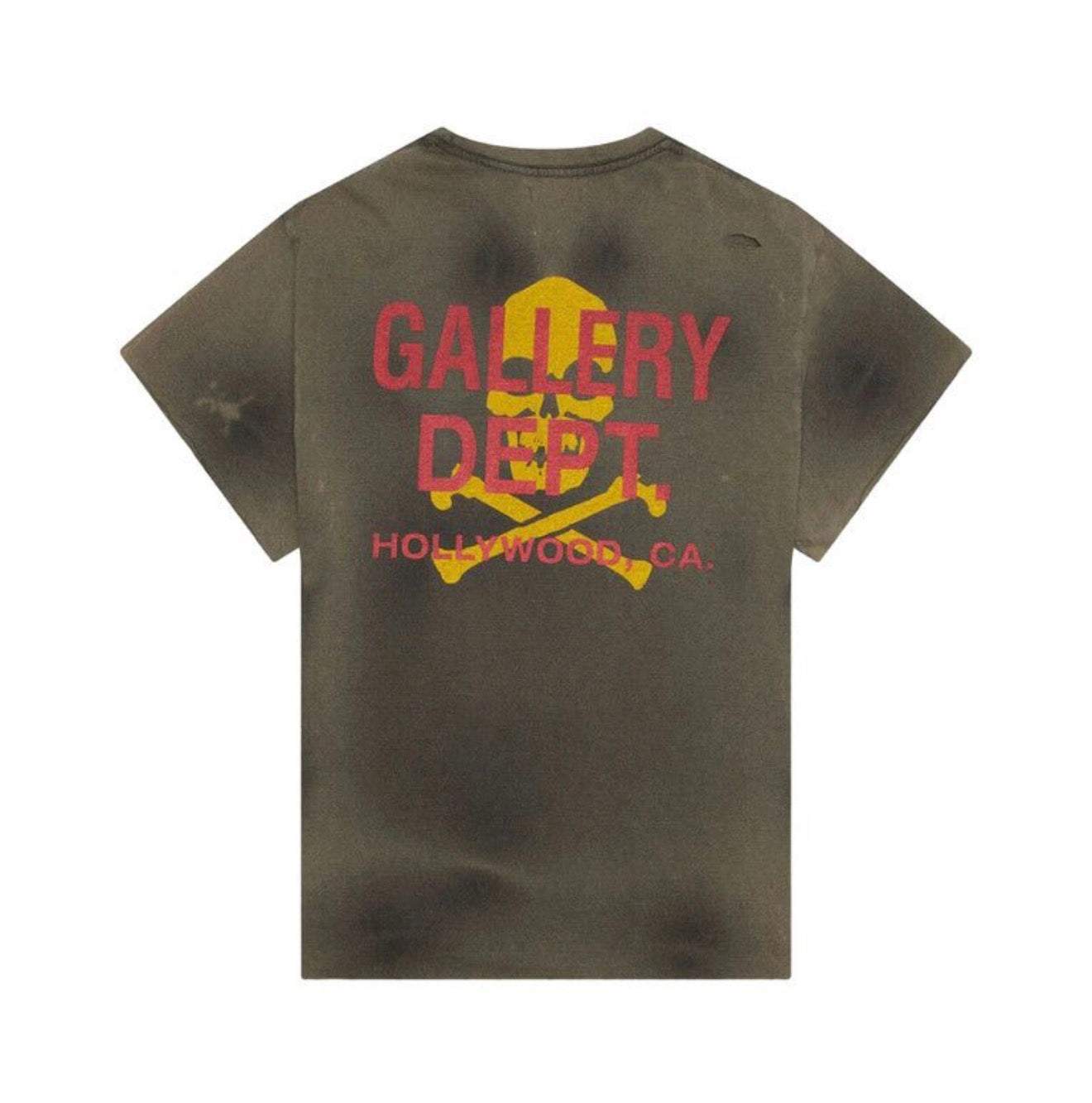 Gallery Dept Zip Skull T-Shirt Olive