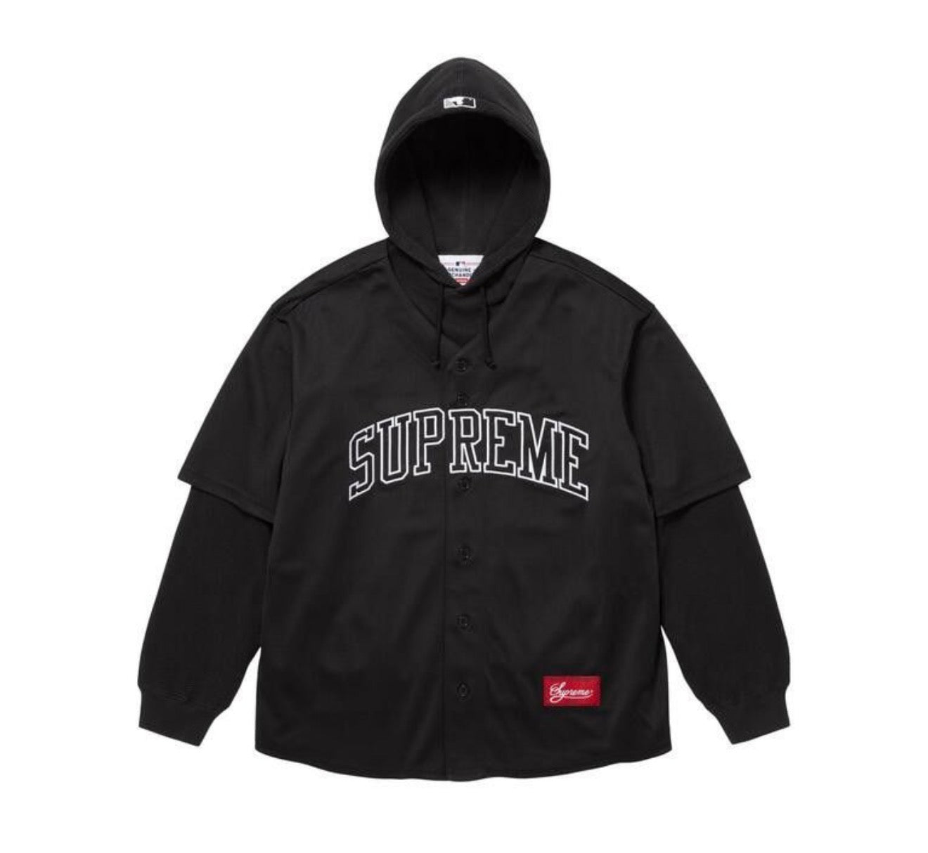 Supreme Chicago White Socks Hooded Baseball Jersey Black