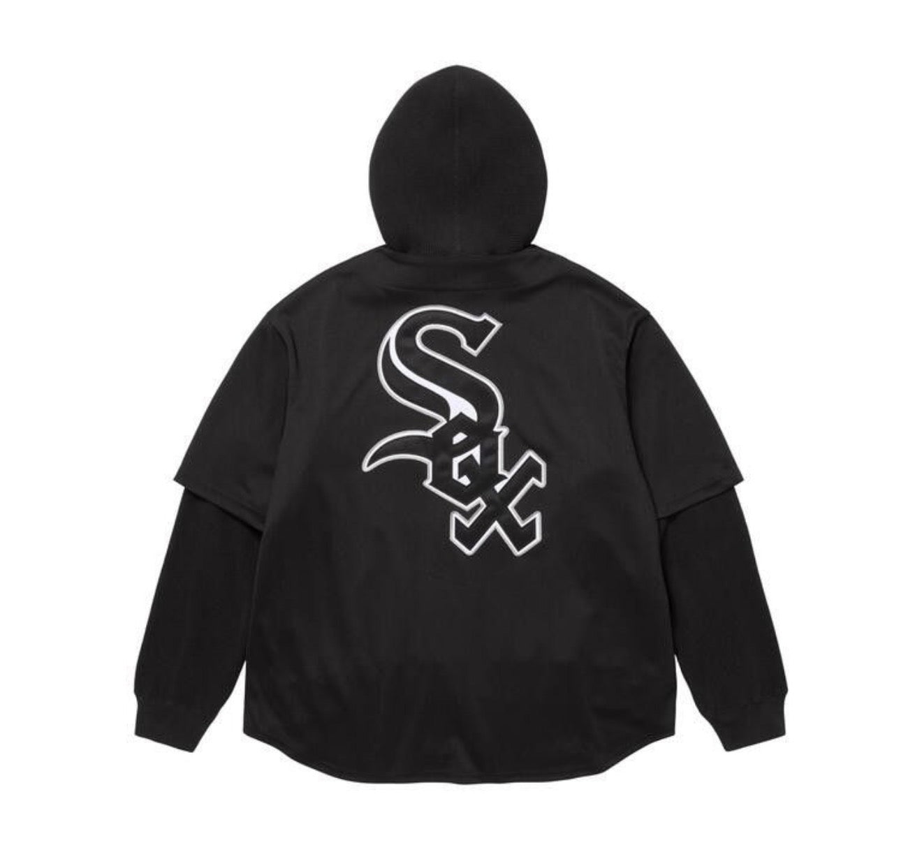 Supreme Chicago White Socks Hooded Baseball Jersey Black