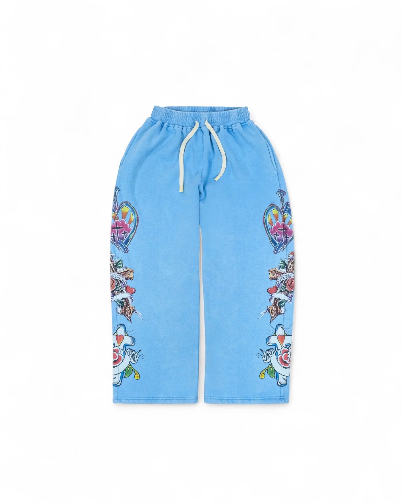 Righteous Risen King Cropped Sweatpants Blue