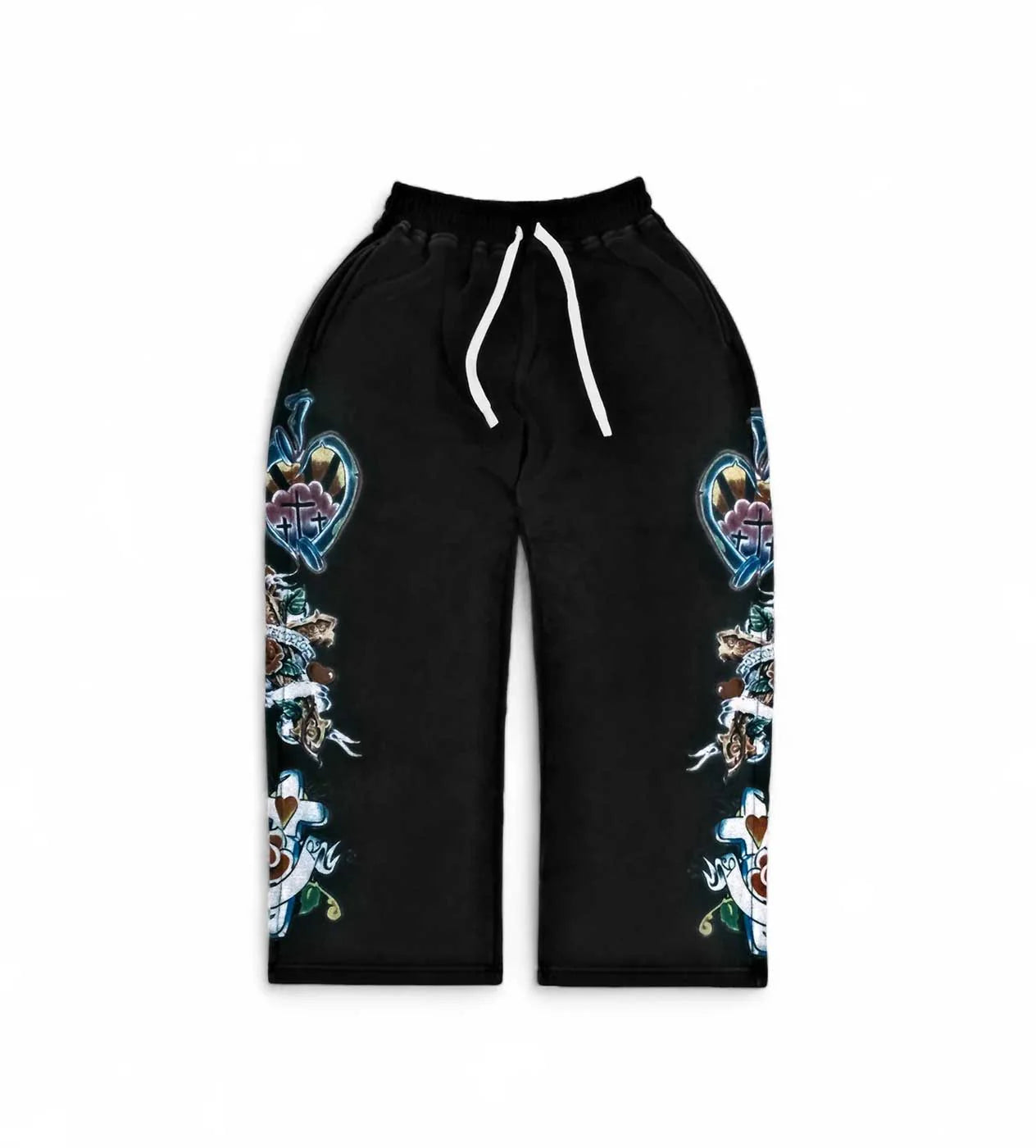 Righteous Risen King Cropped Sweatpants Black