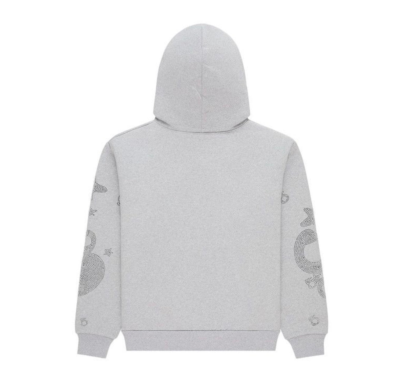 Sp5der Rhinestone Beluga Sweatsuit Heather Grey