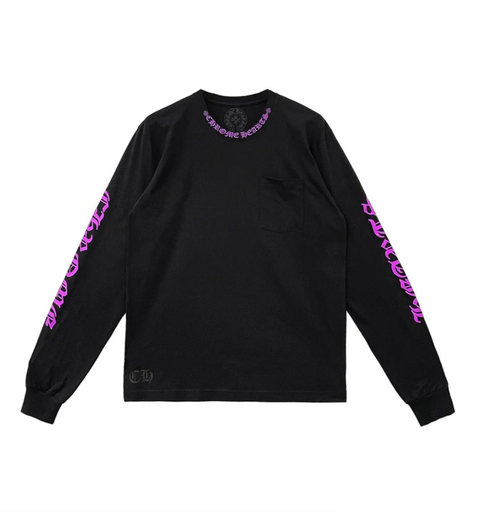 Chrome Hearts Pocket Crew Long Sleeve Black/Purple