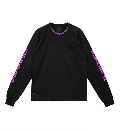 Chrome Hearts Pocket Crew Long Sleeve Black/Purple