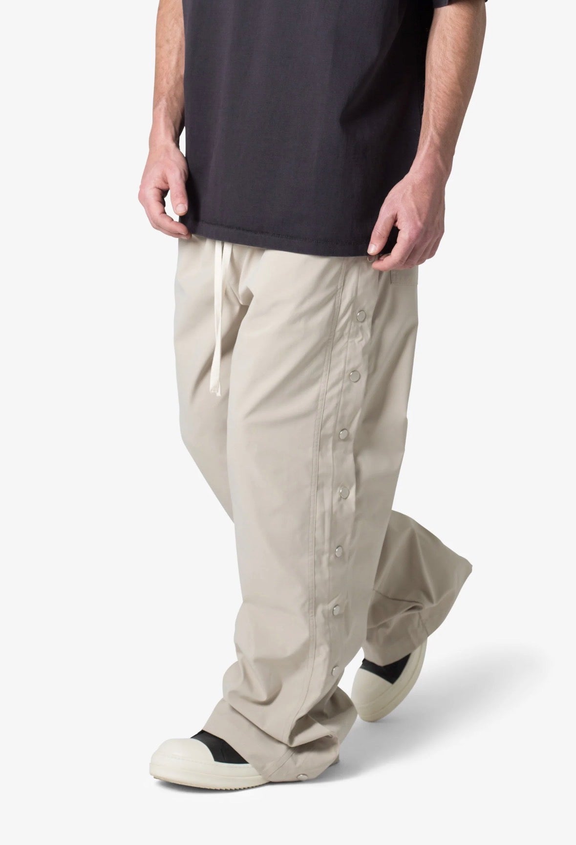 MNML Side Snap Nylon Pants Tan