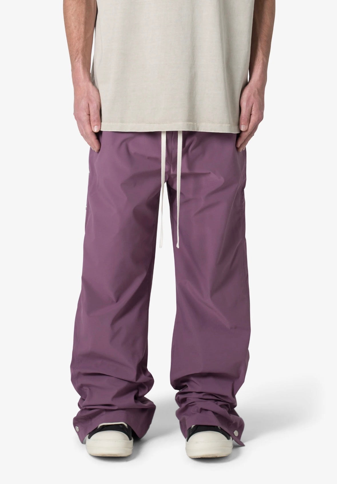 MNML Side Snap Nylon Pants Mauve