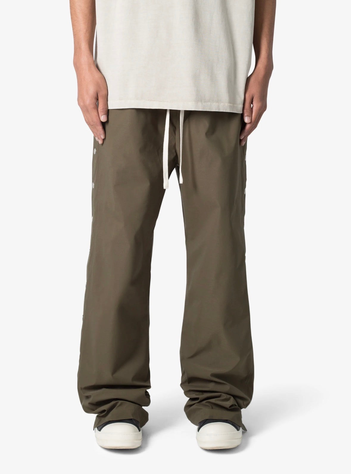 MNML Side Snap Nylon Pants Olive