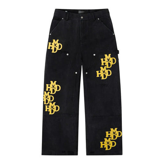 Happy Memories Dont Die Khalifa Patch Double Knee Pants Black