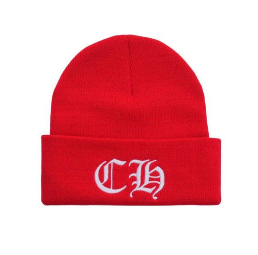 Chrome Hearts CH Logo Beanie Red