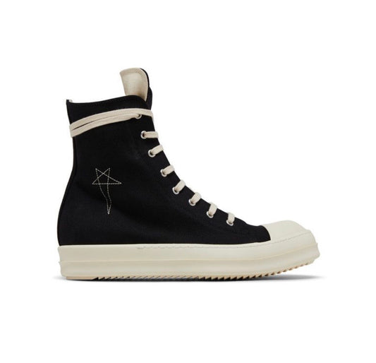 Rick Owens DRKSHDW Fogachine Pentagram Embroidery High Black/Milk