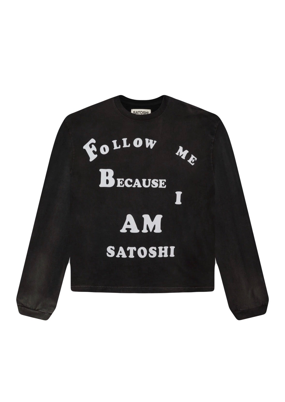Satoshi Nakamoto Follow Me Long sleeve Black