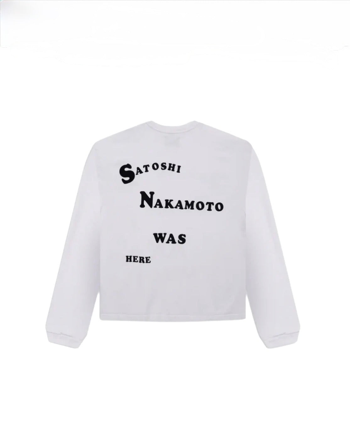 Satoshi Nakamoto Follow Me Long Sleeve White
