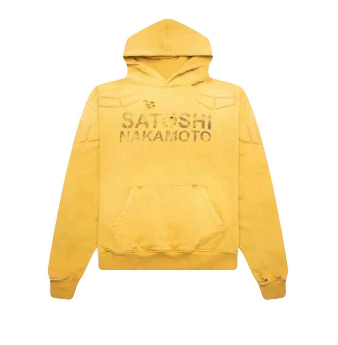 Satoshi Nakamoto Moto Logo Hoodie Yellow