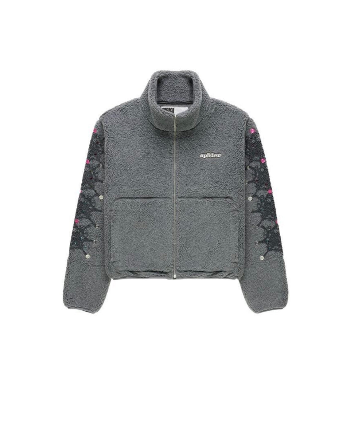 Sp5der Webstone Teddy Fleece Sweatsuit Slate Grey