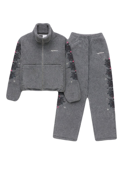 Sp5der Webstone Teddy Fleece Sweatsuit Slate Grey