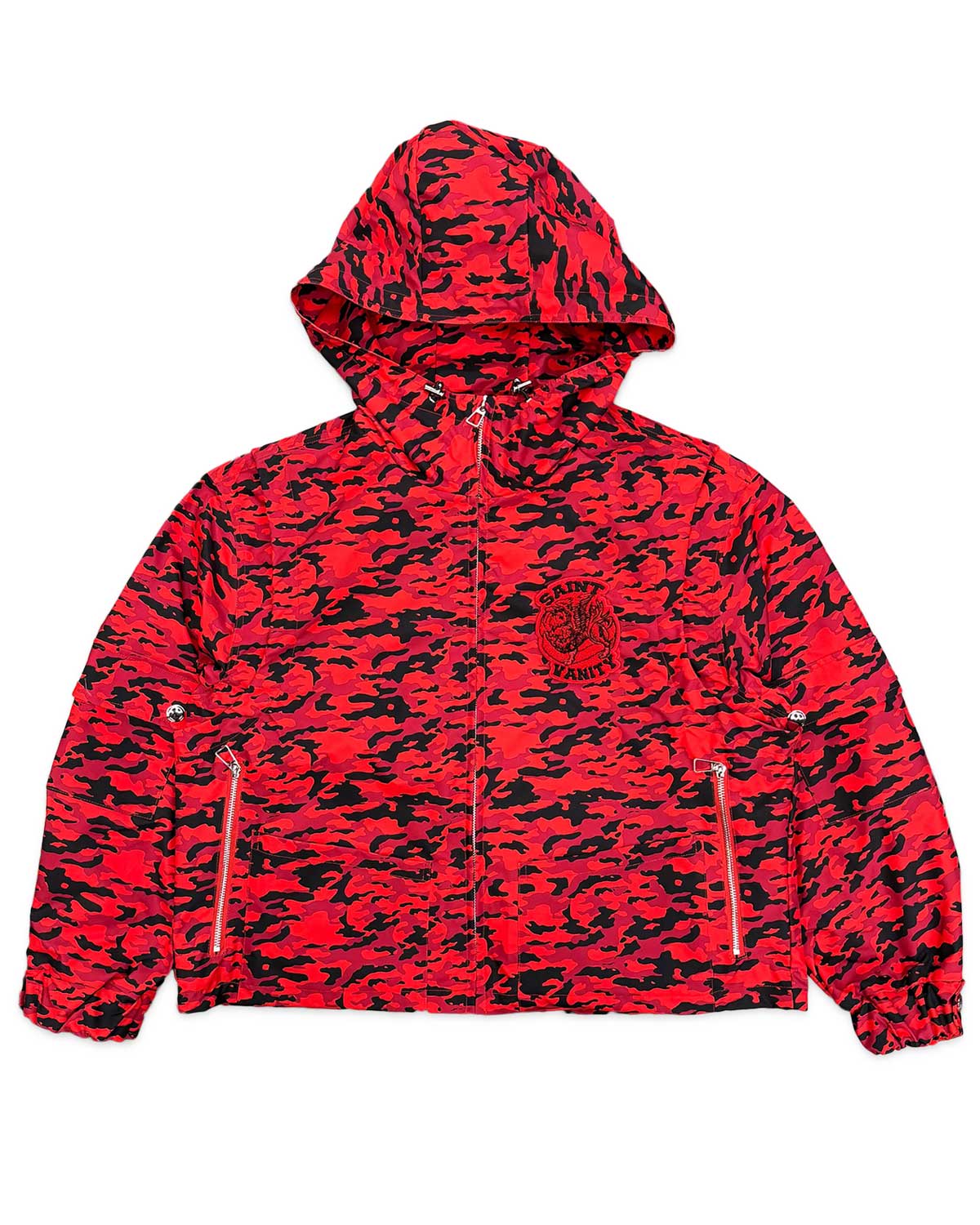 Saint Vanity Nylon Tiger Camo Jacket Red