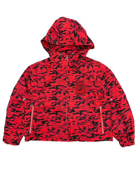 Saint Vanity Nylon Tiger Camo Jacket Red