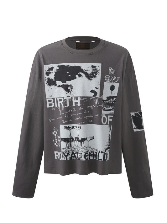 Birth Of Royal Child 90s Hollywood Long Sleeve Black