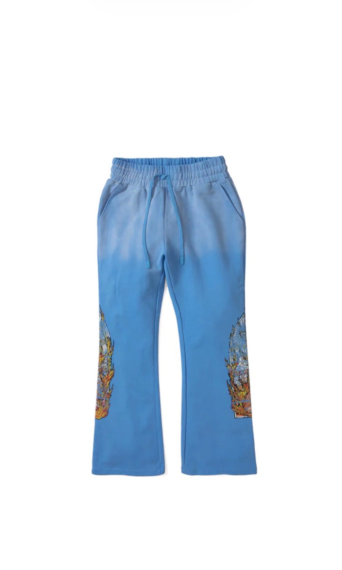 Who Decides War Faded Flame Glass Sweatpants Sky