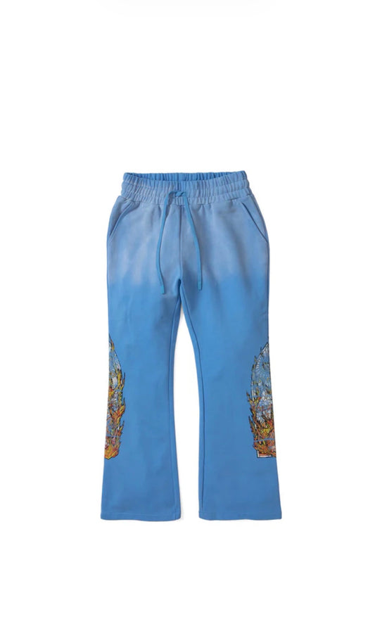 Who Decides War Faded Flame Glass Sweatpants Sky