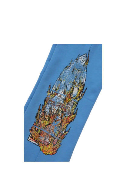 Who Decides War Faded Flame Glass Sweatpants Sky