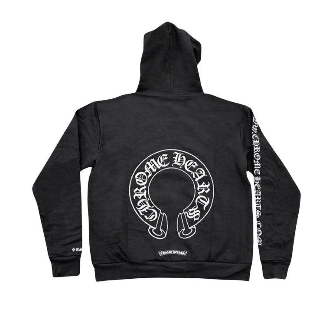 Chrome Hearts Silver Glitter Hoodie Black