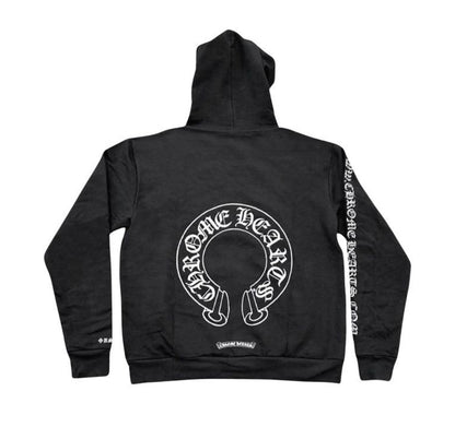 Chrome Hearts Silver Glitter Hoodie Black