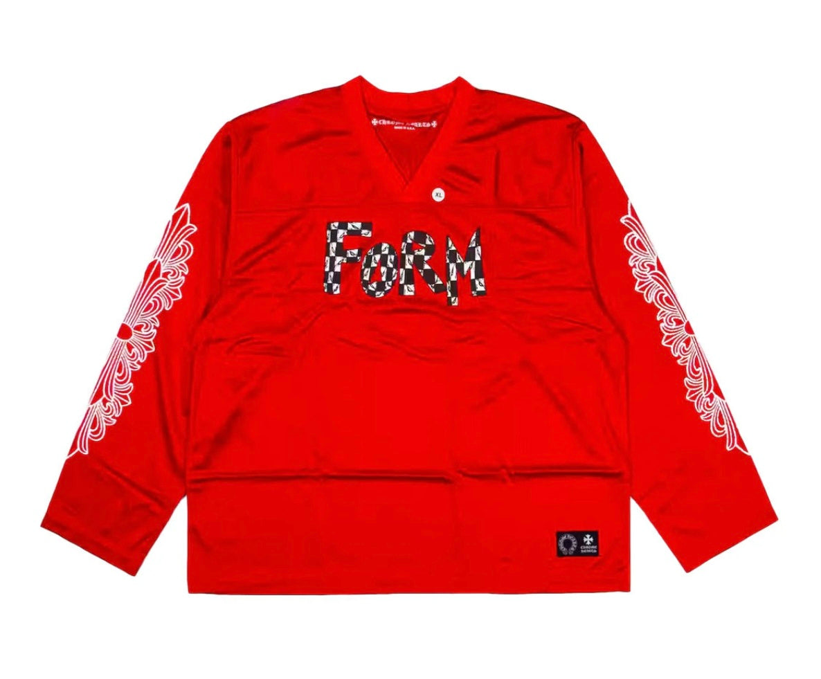 Chrome Hearts Matty Boy Mesh Long Sleeve Jersey Red