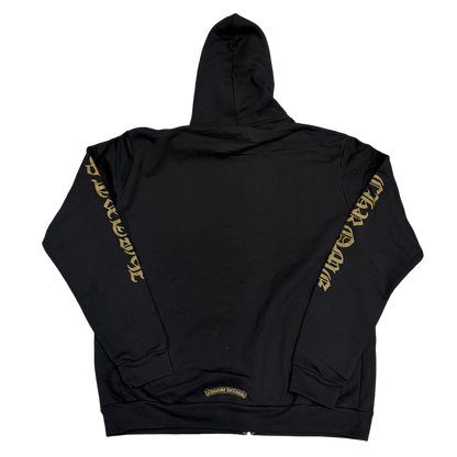 Chrome Hearts Olive Vertical Logo Zip-Up Black