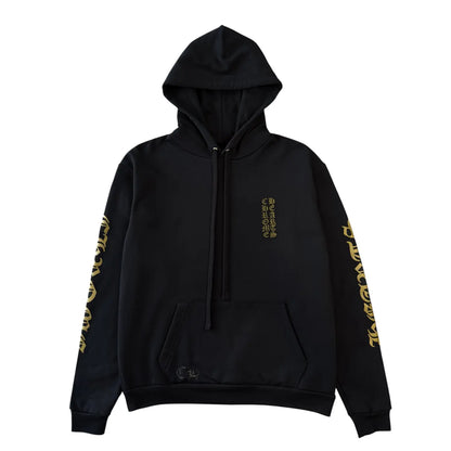 Chrome Hearts Olive Vertical Logo Hoodie Black