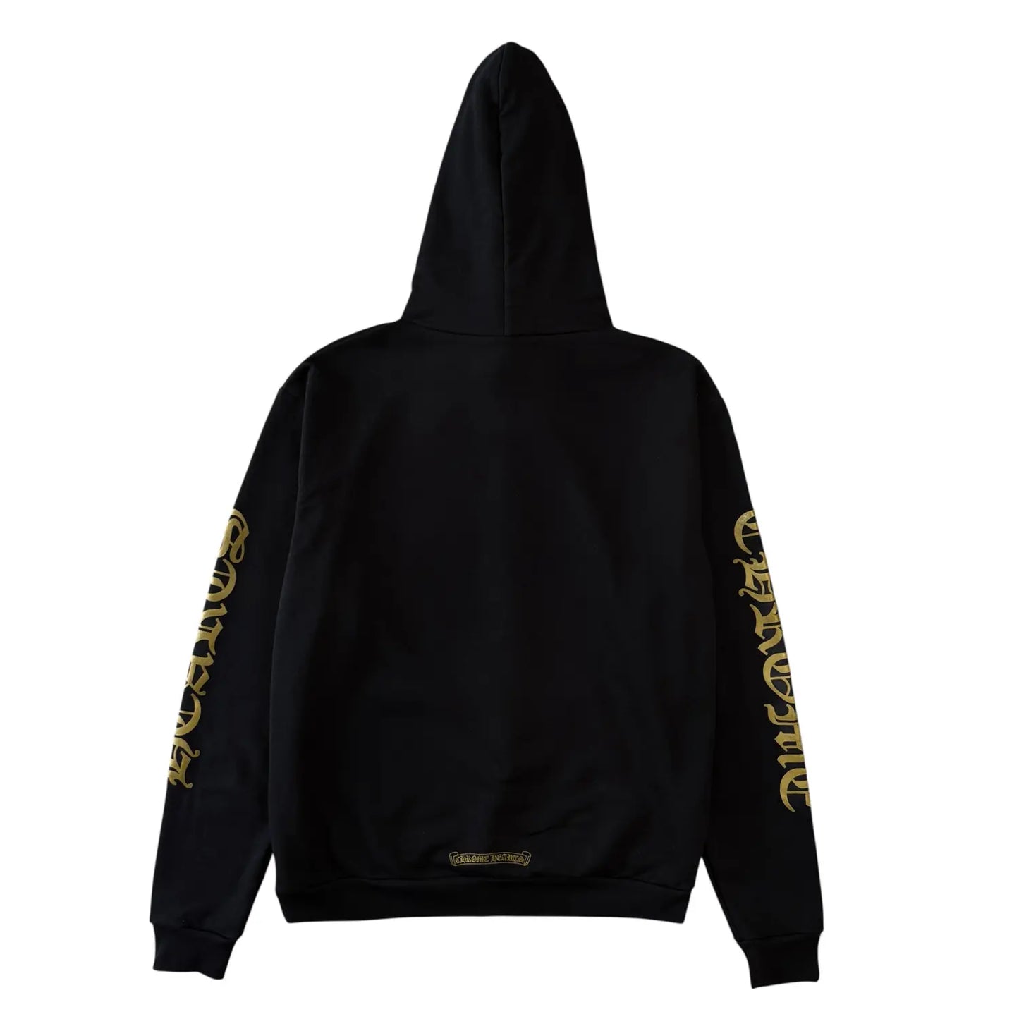 Chrome Hearts Olive Vertical Logo Hoodie Black
