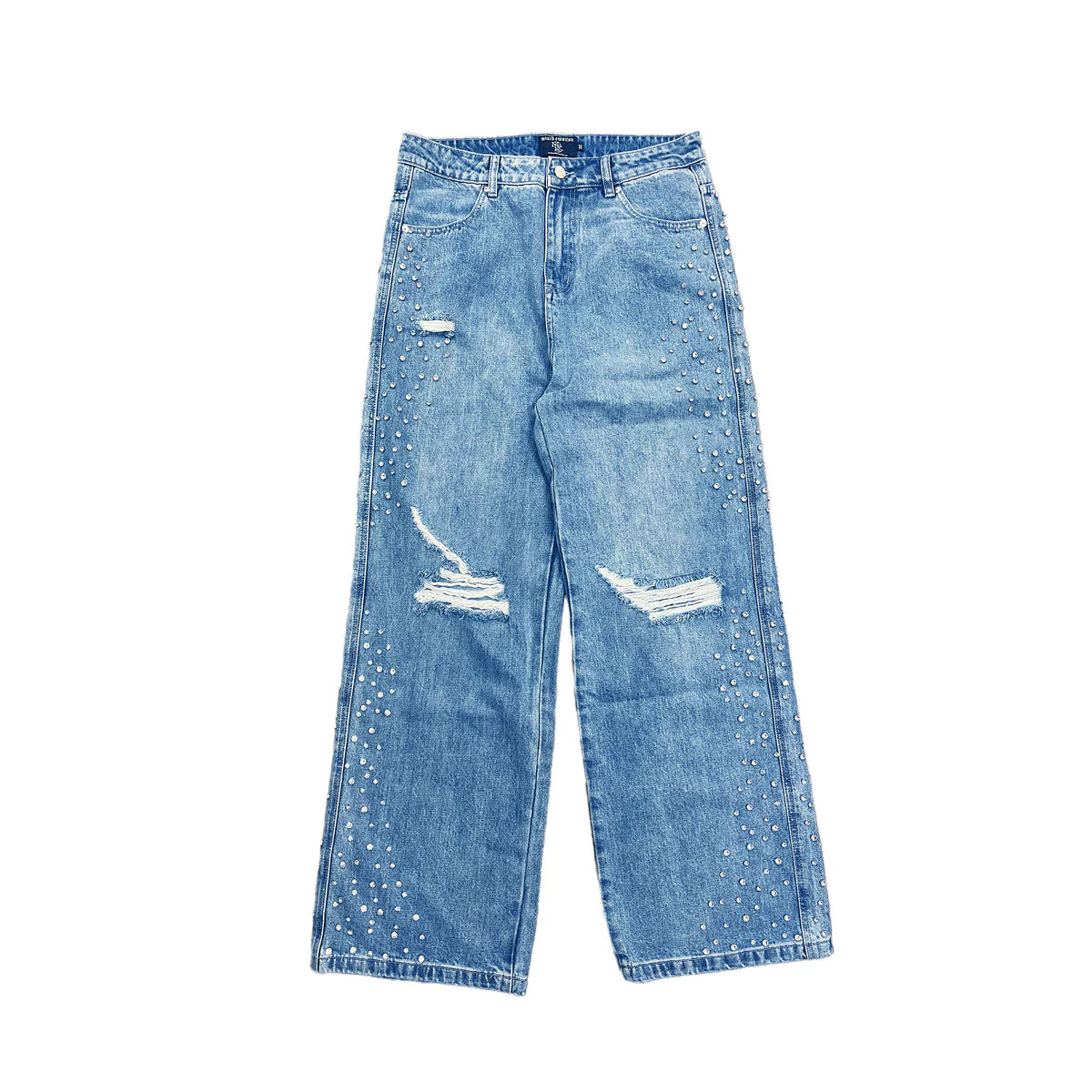 Mixed Emotion Stone Baggy Jeans Blue