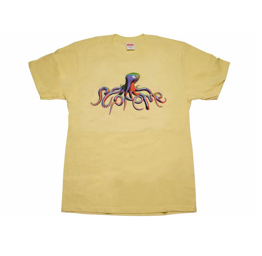 Supreme Tentacles T-Shirt Pale Yellow