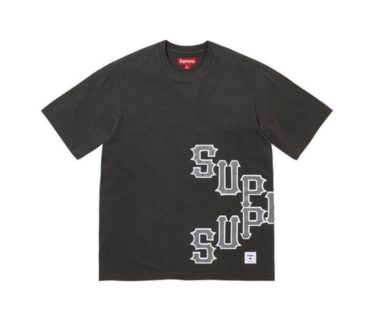 Supreme Cracked Spellout T-Shirt Washed Black
